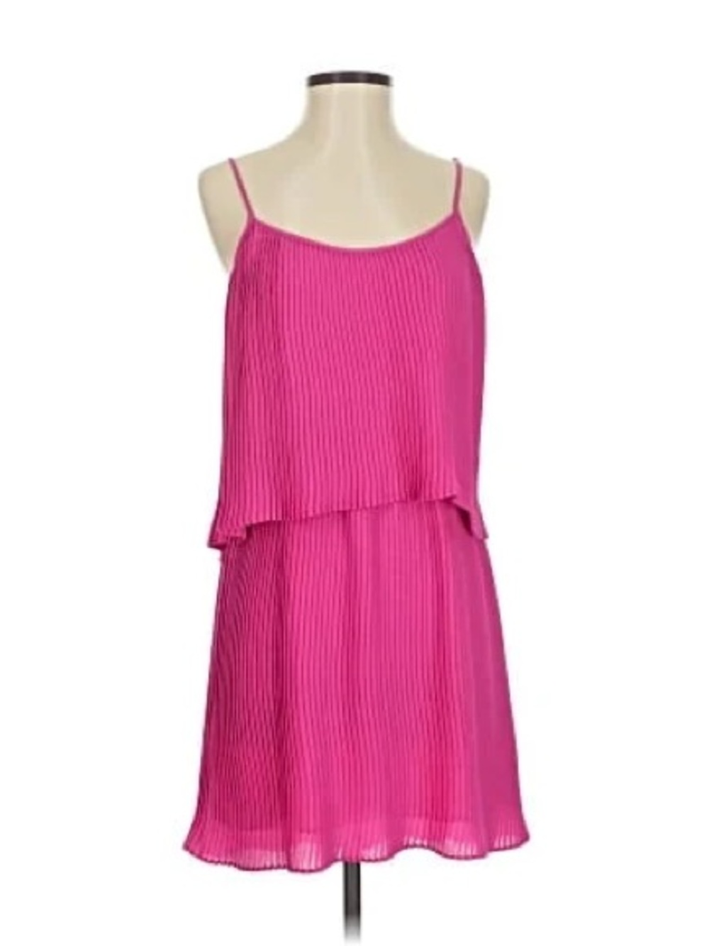 Parker Hot Pink Pleated Cocktail Dress - Small